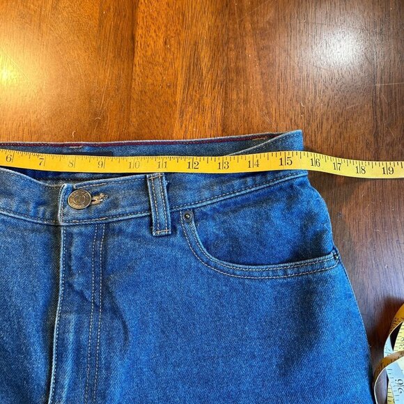 Lands End High Waist Flannel Lined Mom Jeans Womens 31x33 Cottage 90s No Stretch - Picture 12 of 15